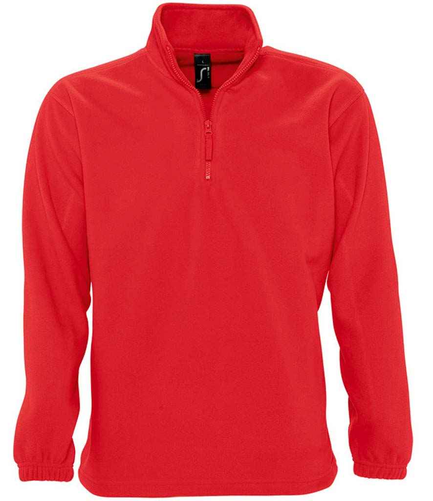 SOL'S Ness Zip Neck Fleece - Red