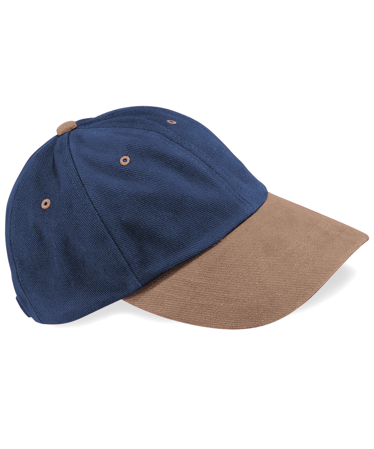 Beechfield Low-profile heavy brushed cotton cap French Navy/Taupe
