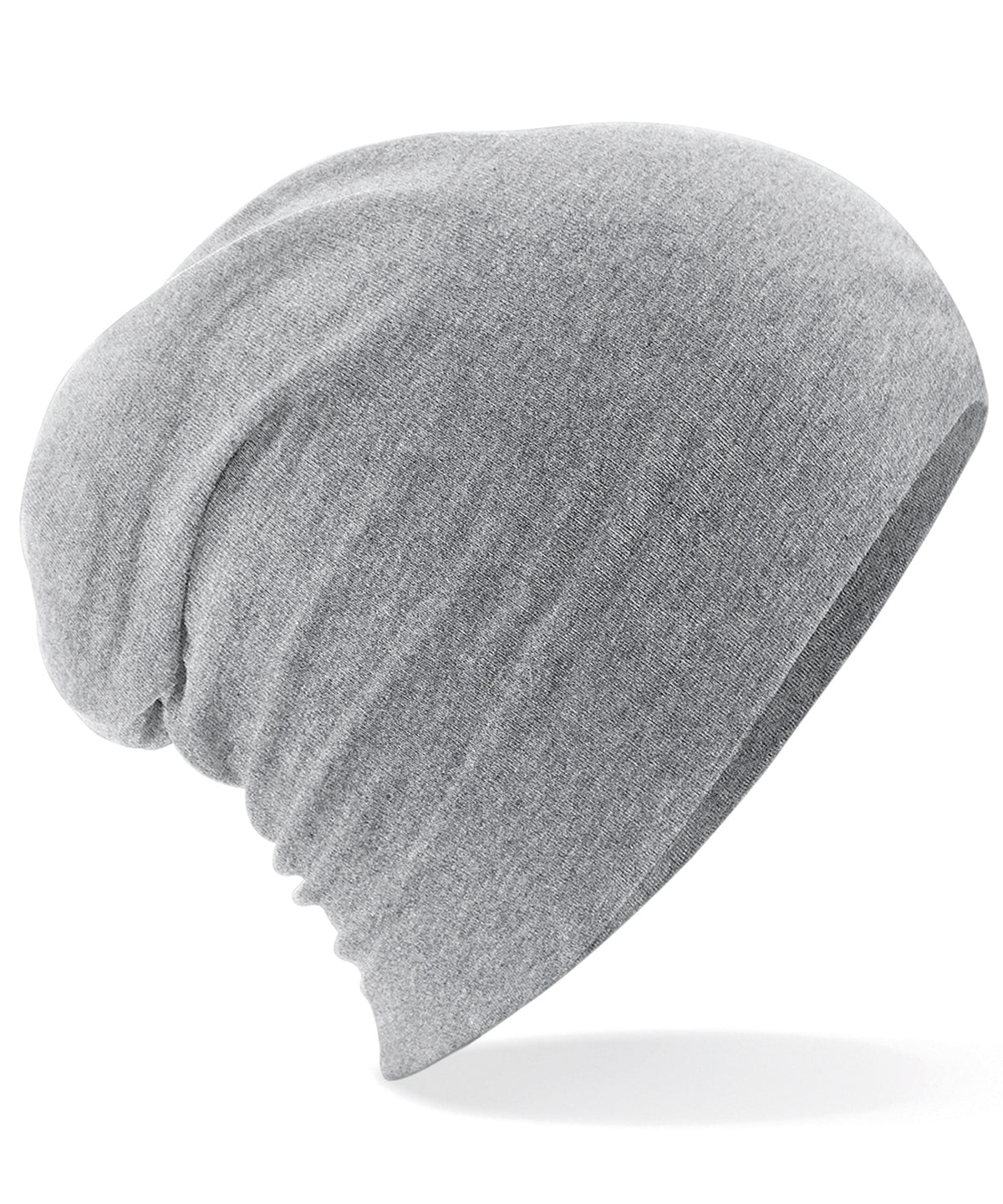 Beechfield Hemsedal cotton slouch beanie Heather Grey