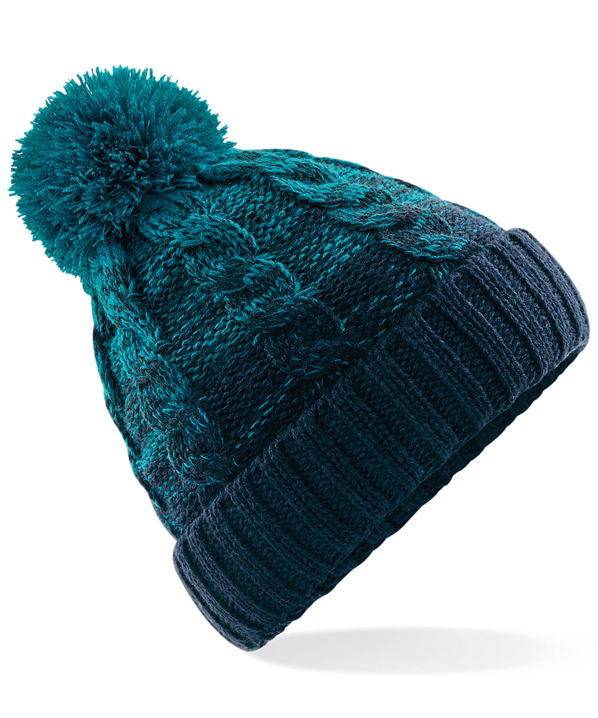 Beechfield Ombré beanie Teal/French Navy