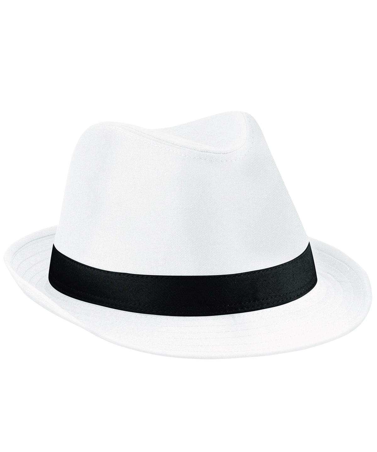 Beechfield Fedora White/Black