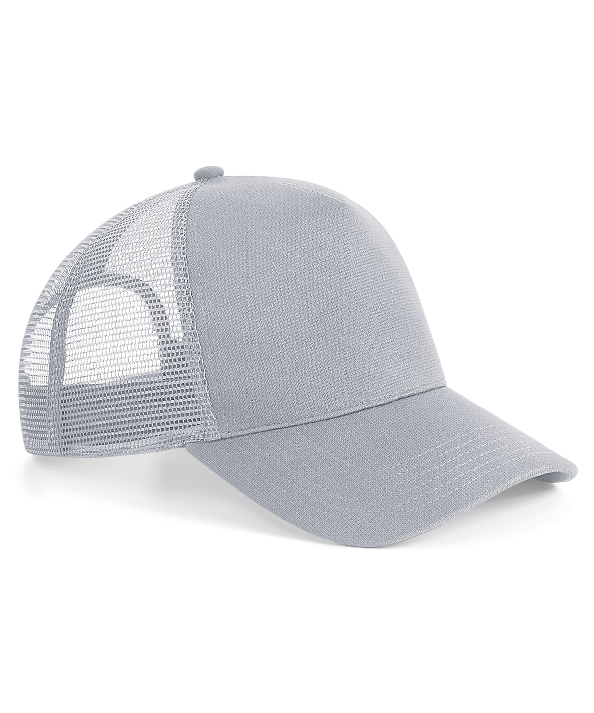 Beechfield Microknit snapback trucker Light Grey