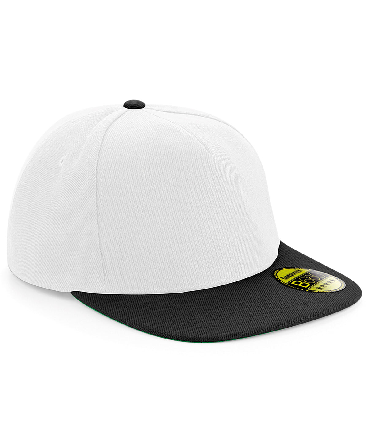 Beechfield Original flat peak snapback White/Black