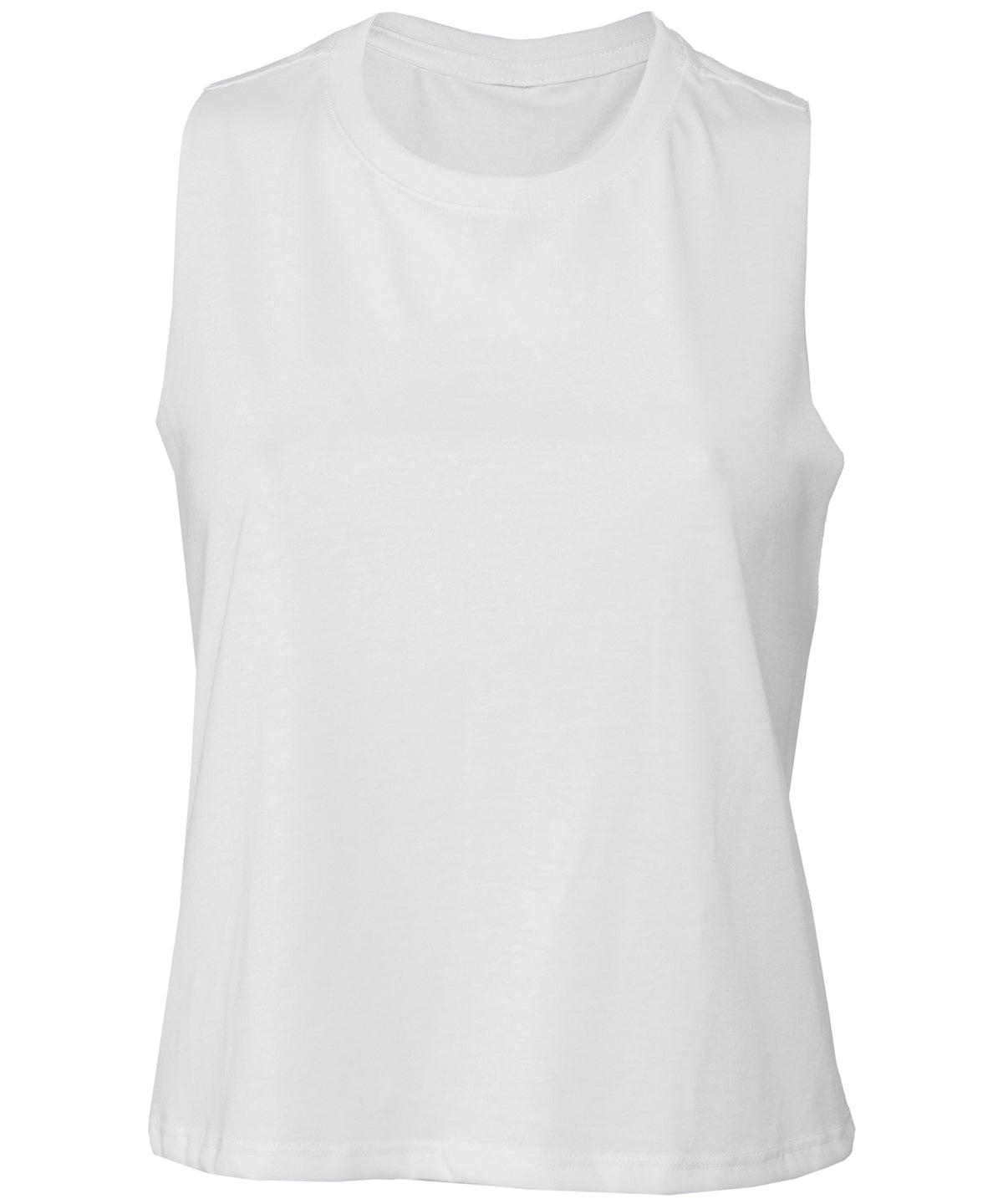 Bella+Canvas Women's racerback cropped tank Solid White Blend