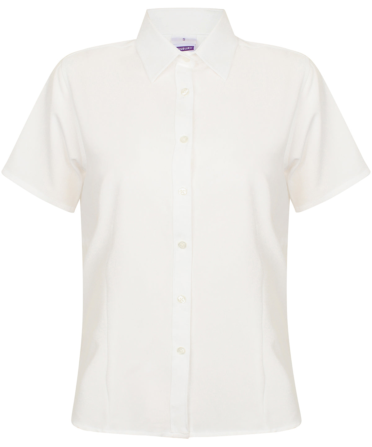 Henbury Women's wicking antibacterial short sleeve shirt White