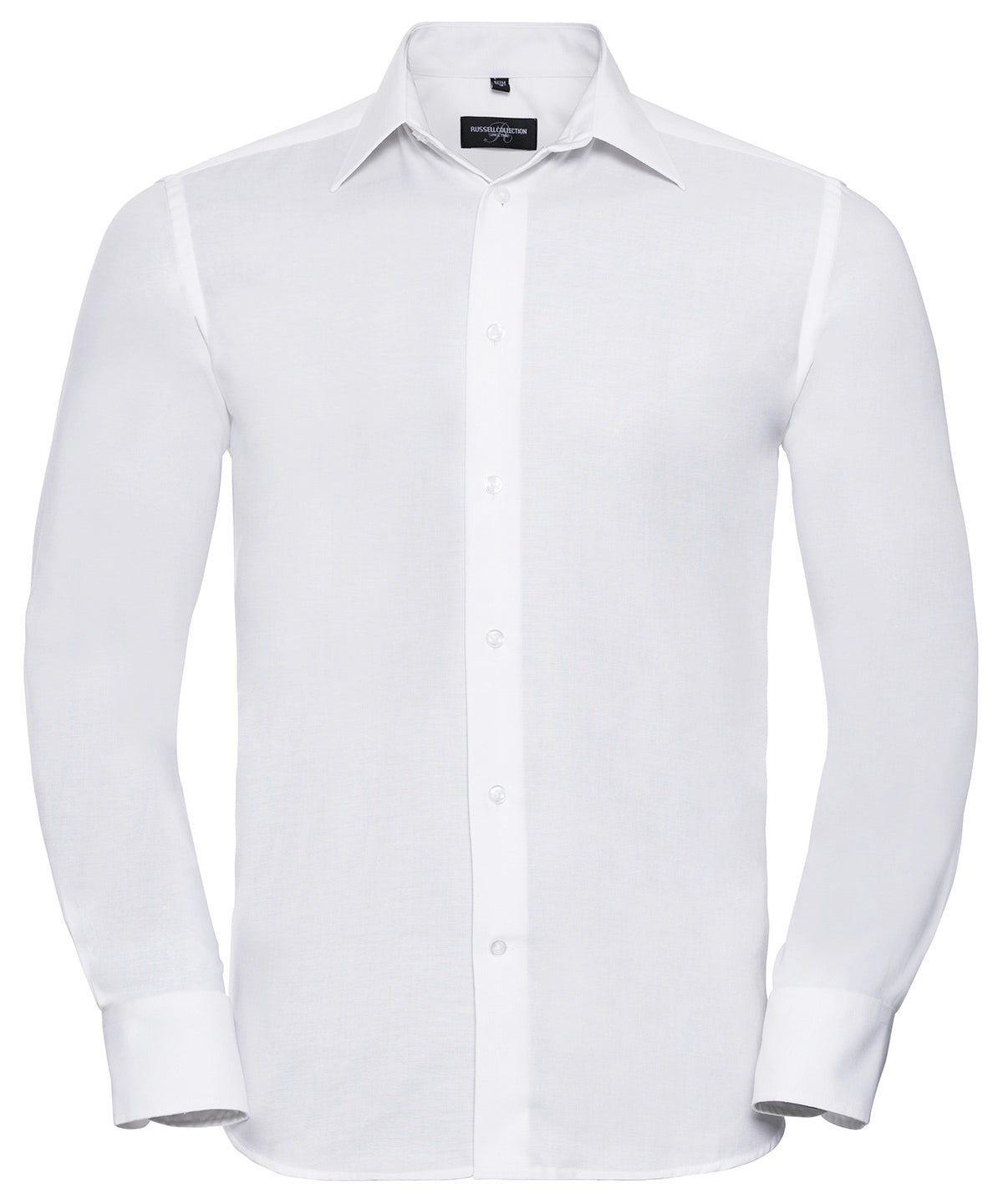Russell Long sleeve easycare tailored Oxford shirt White