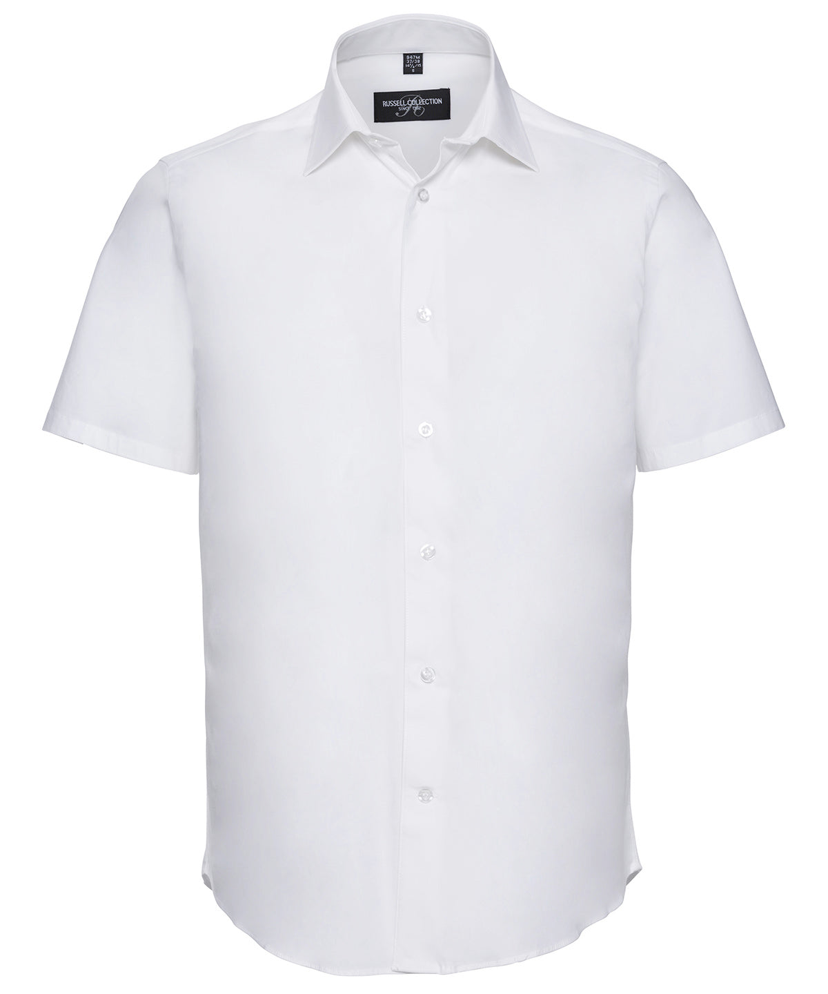 Russell Short sleeve easycare fitted shirt White