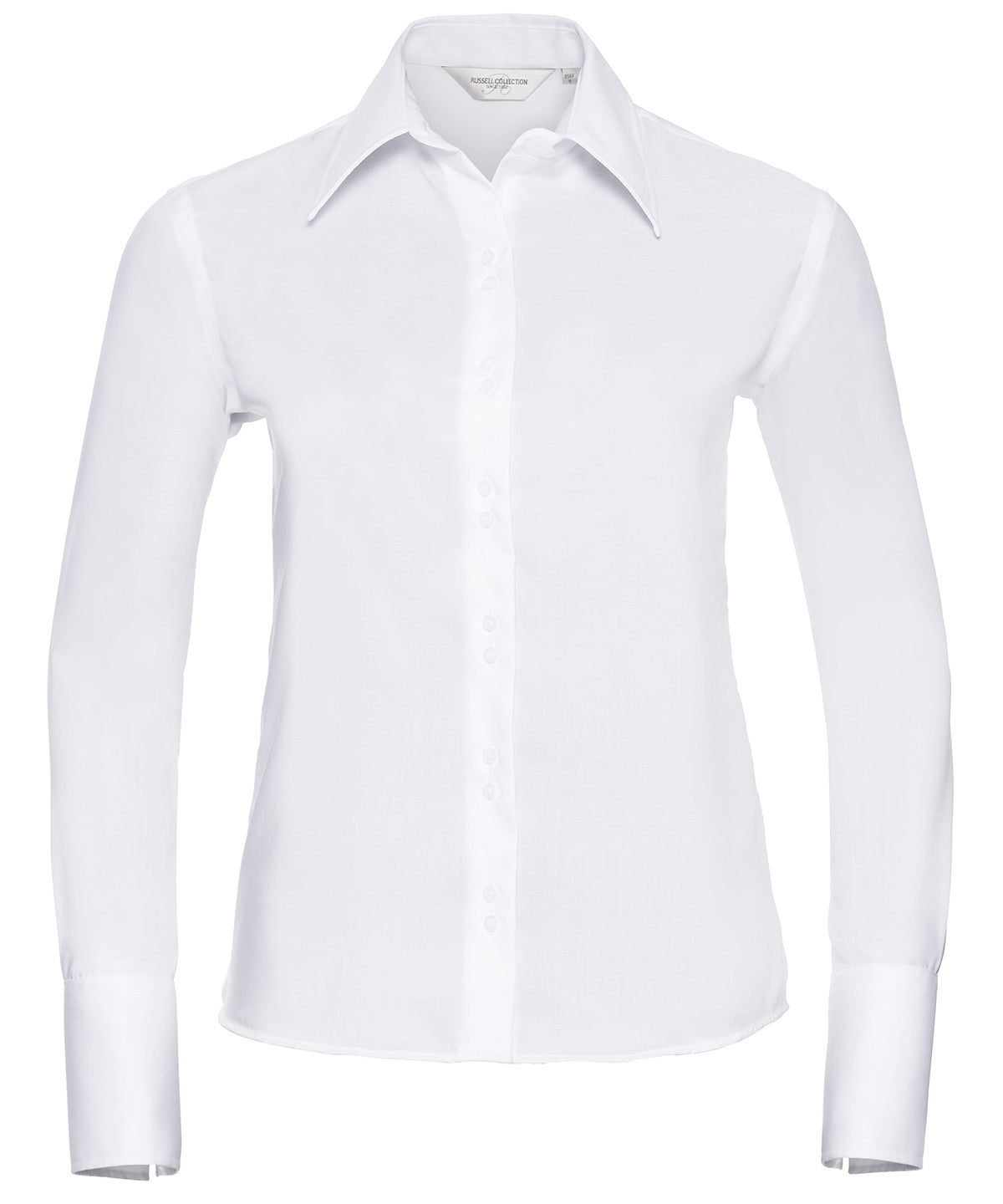 Russell Women's long sleeve ultimate non-iron shirt White