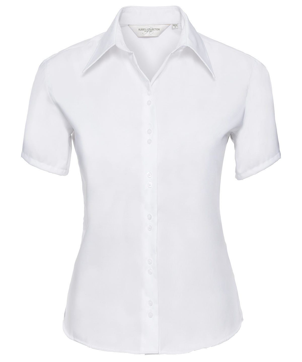 Russell Women's short sleeve ultimate non-iron shirt White