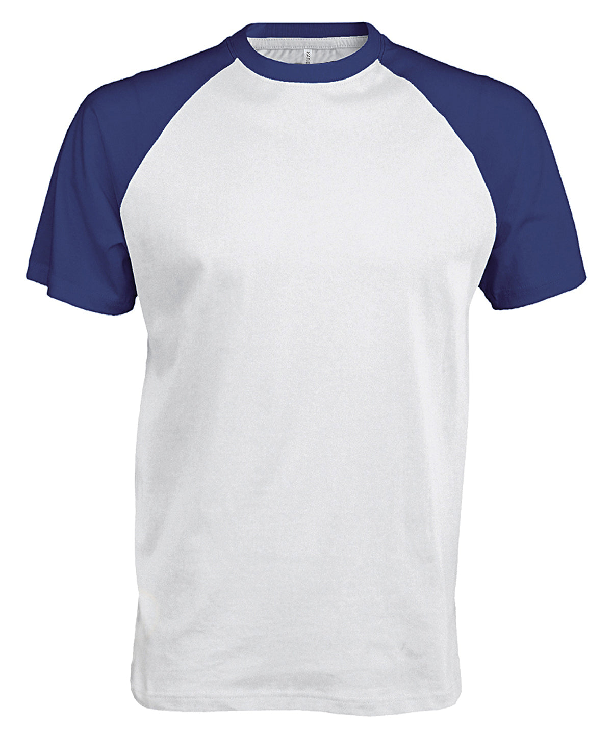 Kariban Baseball Short-sleeved two-tone T-shirt White/Royal