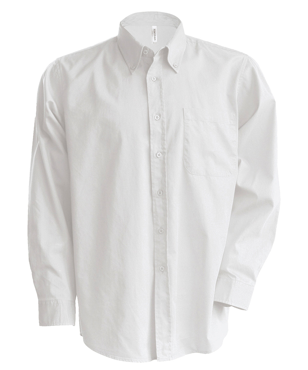 Kariban Men's long-sleeved Oxford shirt White