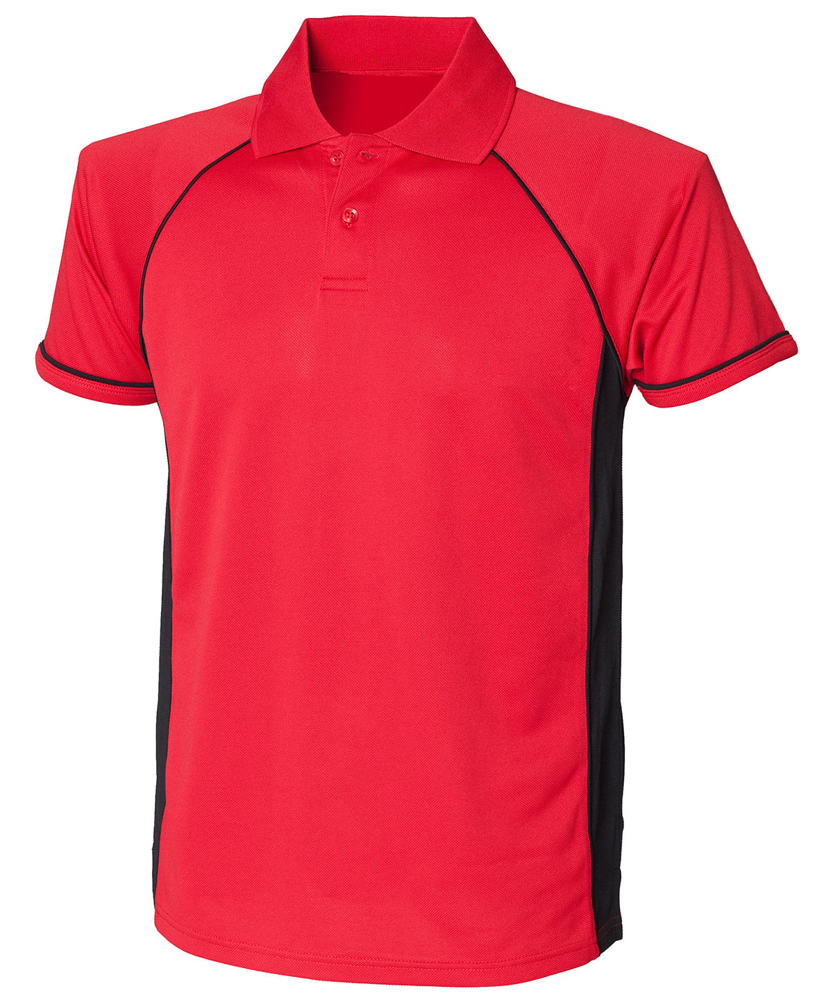 Finden & Hales Panel performance polo Red/Black/Black