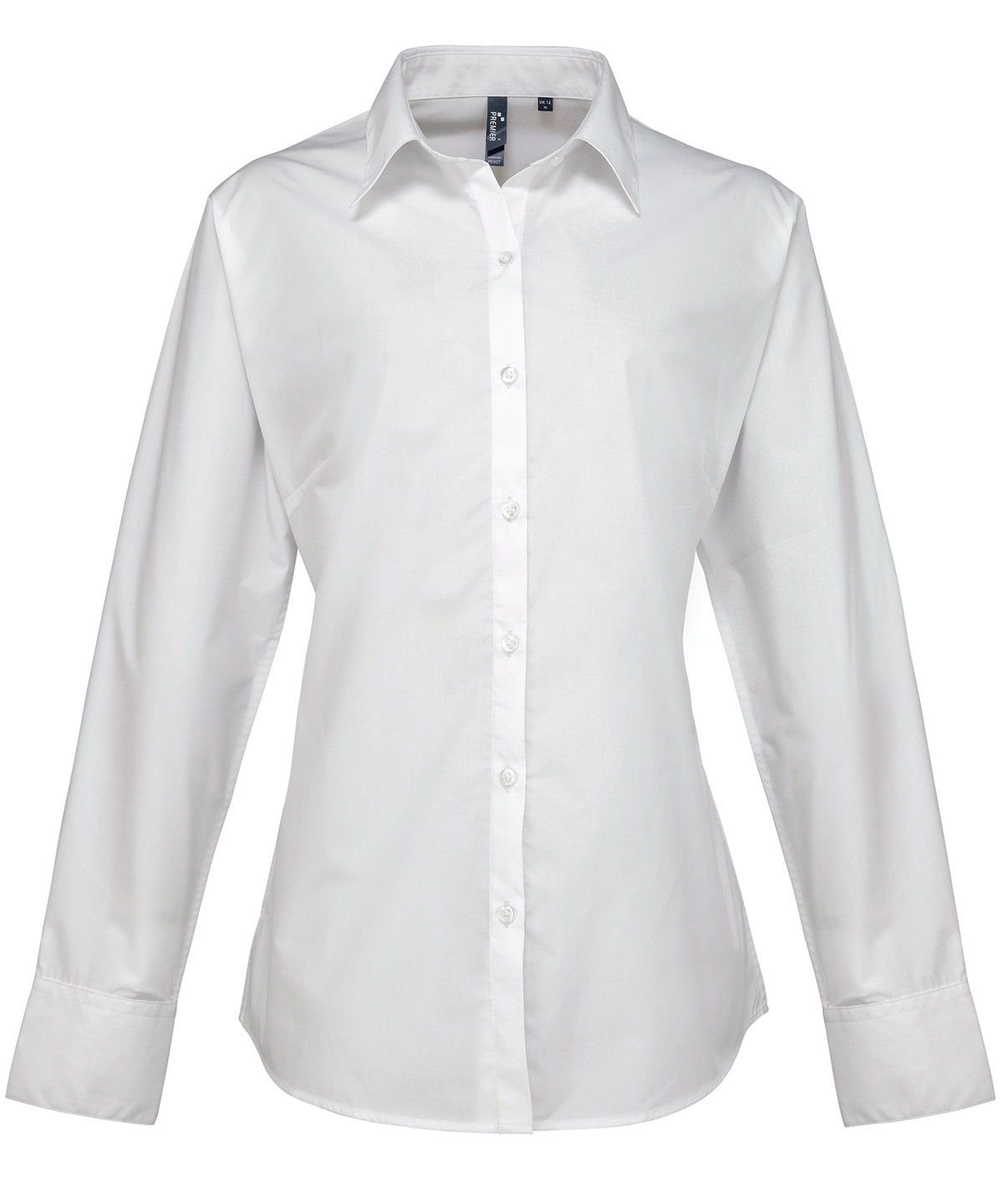 Premier Women's supreme poplin long sleeve shirt White