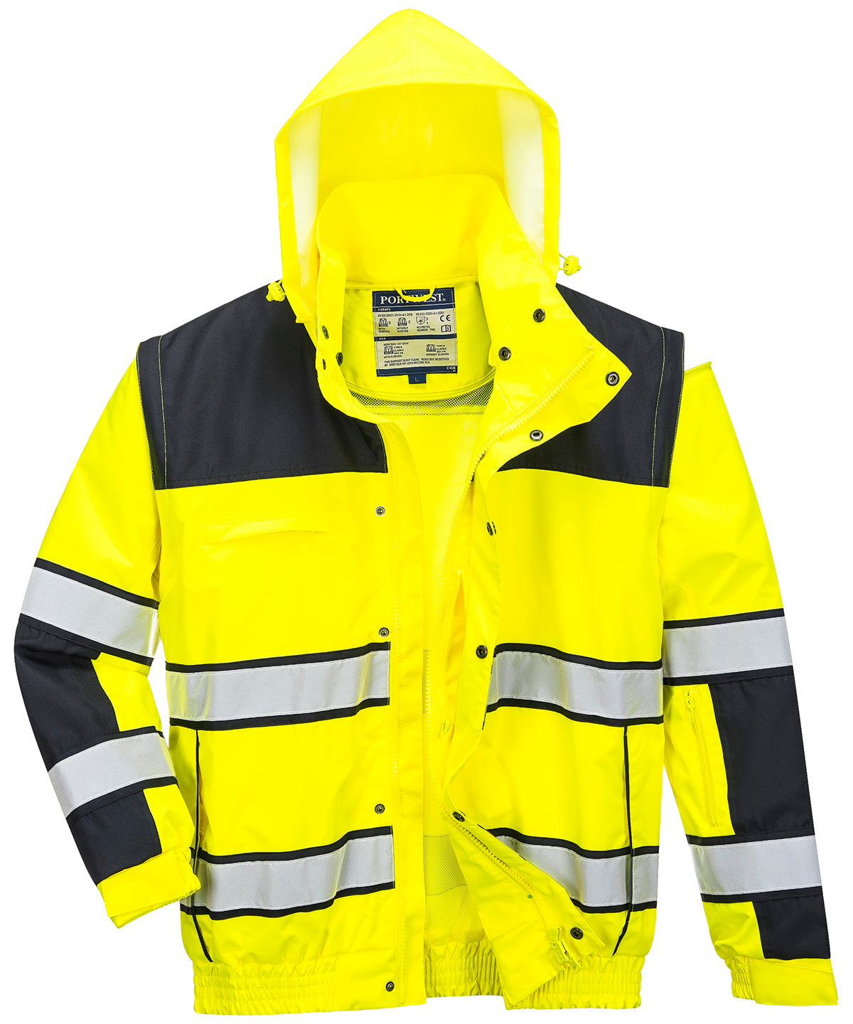 Portwest Hi-vis classic bomber jacket (C466) Yellow/Black