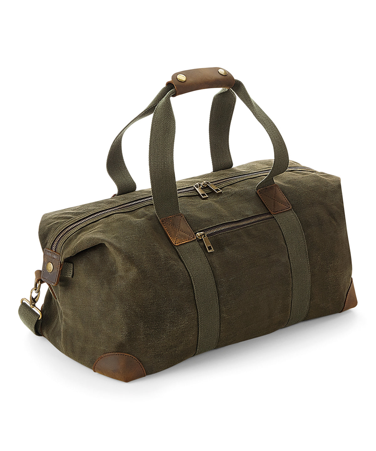 Quadra Heritage waxed canvas holdall Olive Green