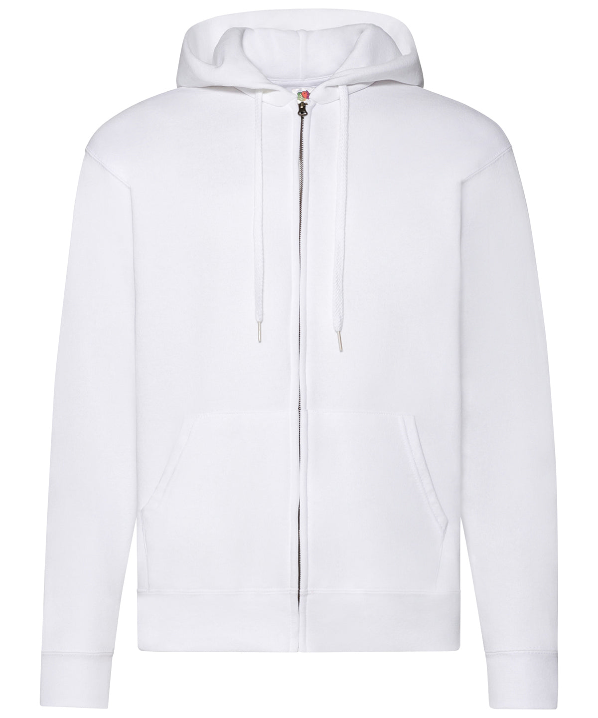 Fruit of the Loom Classic 80/20 hooded sweatshirt jacket White