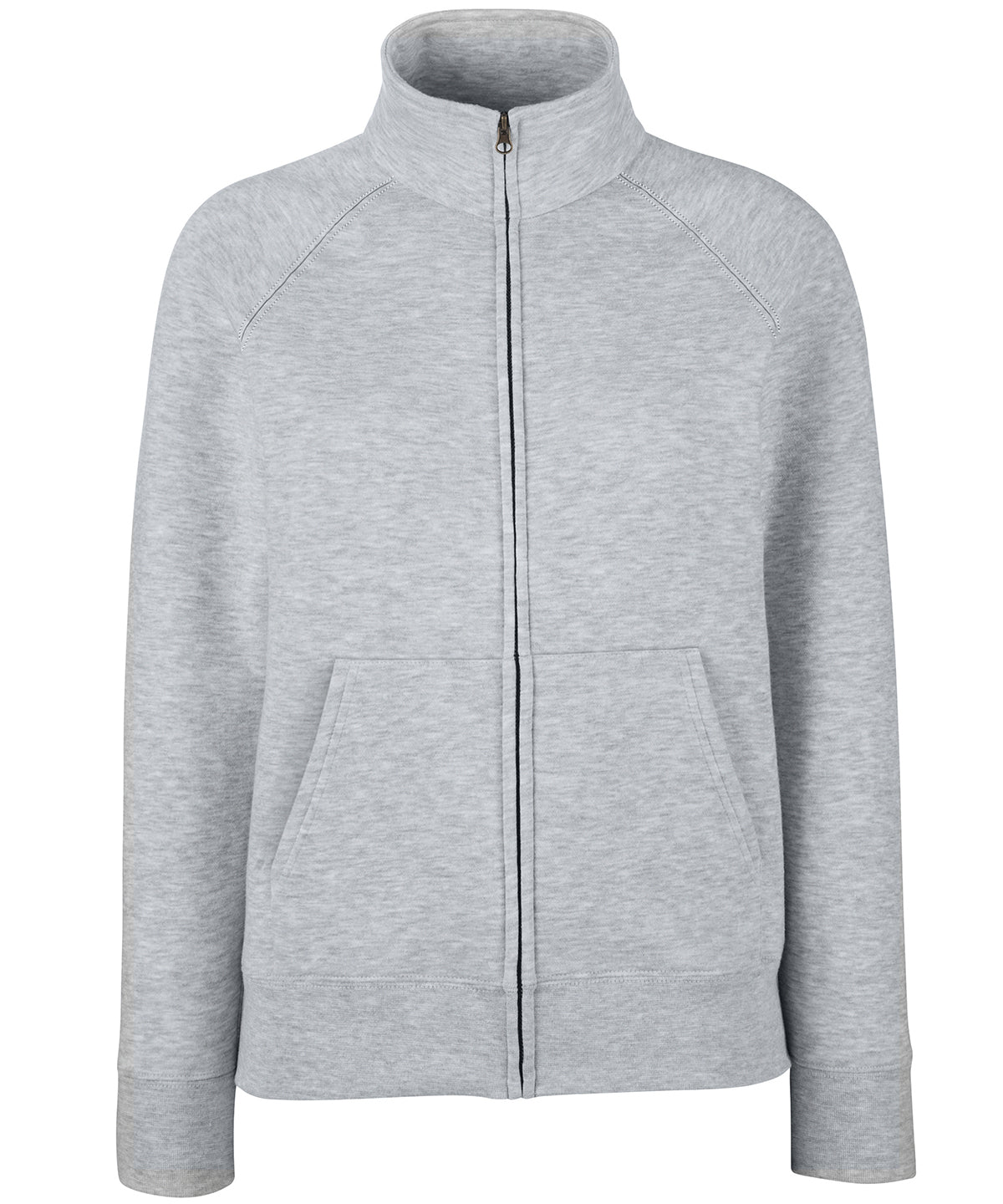 Fruit of the Loom Women's premium 70/30 sweatshirt jacket Heather Grey