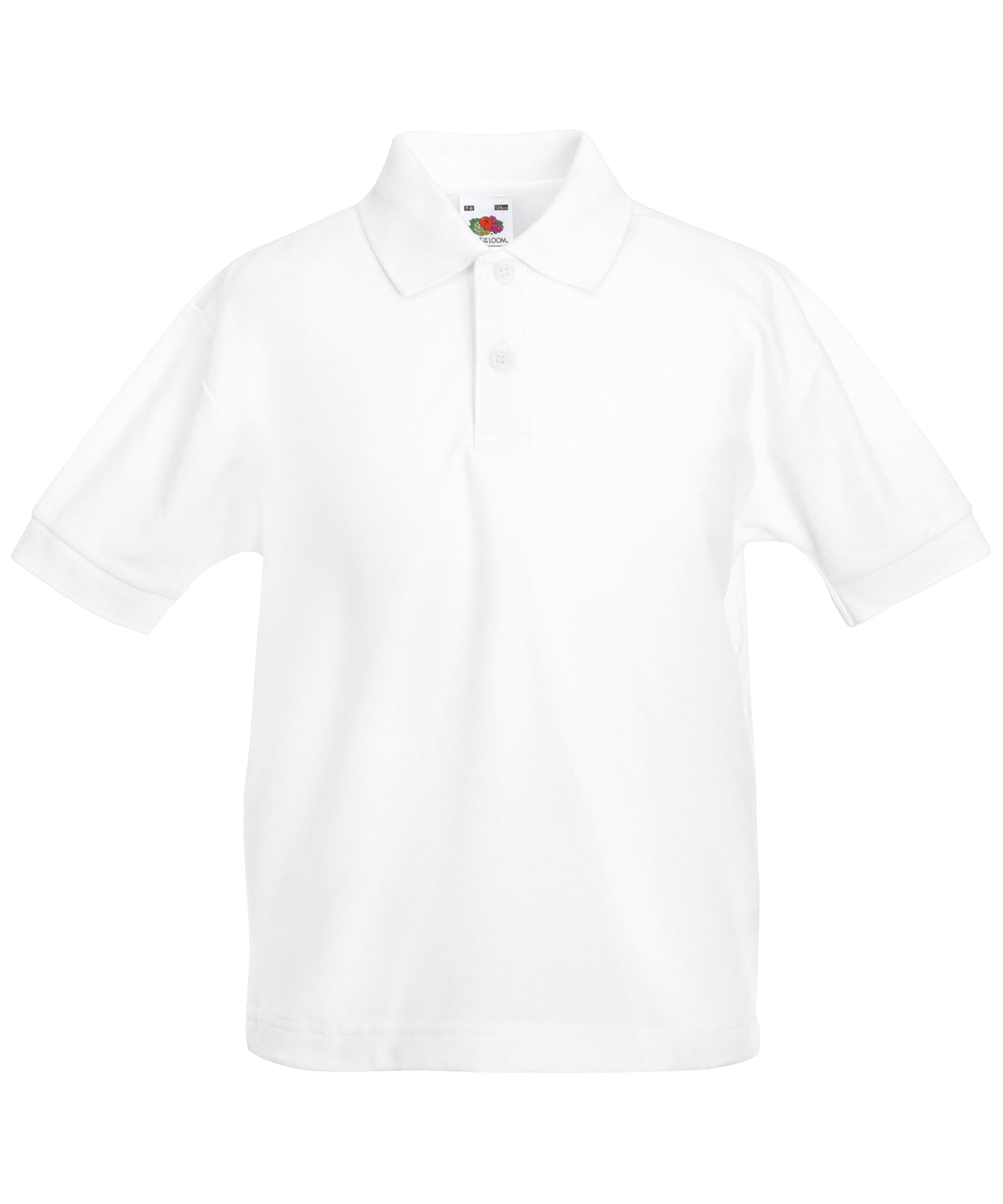 Fruit of the Loom Kids 65/35 piqué polo White