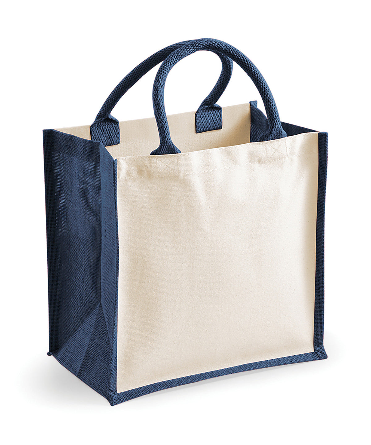 Westford Mill Printers midi jute tote Navy