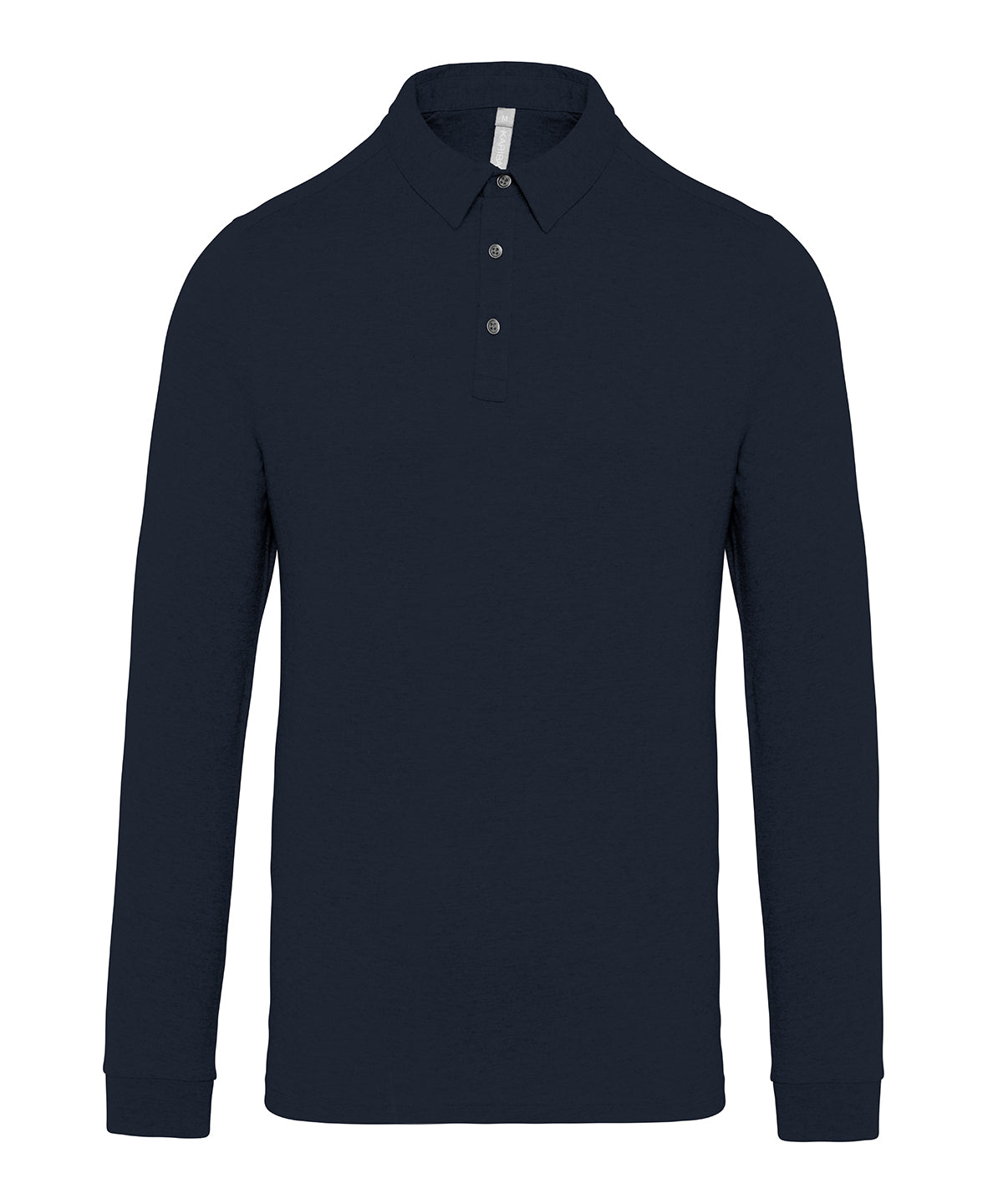 Kariban Jersey knit long sleeve polo shirt Navy