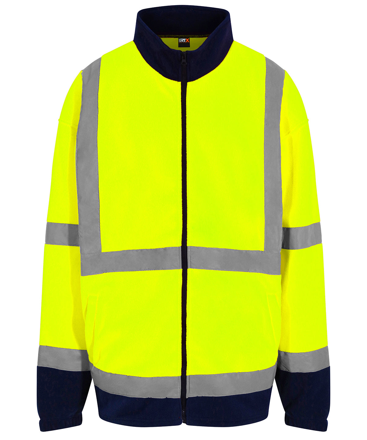Pro RTX High Visibility High visibility full-zip fleece HV Yellow/Navy