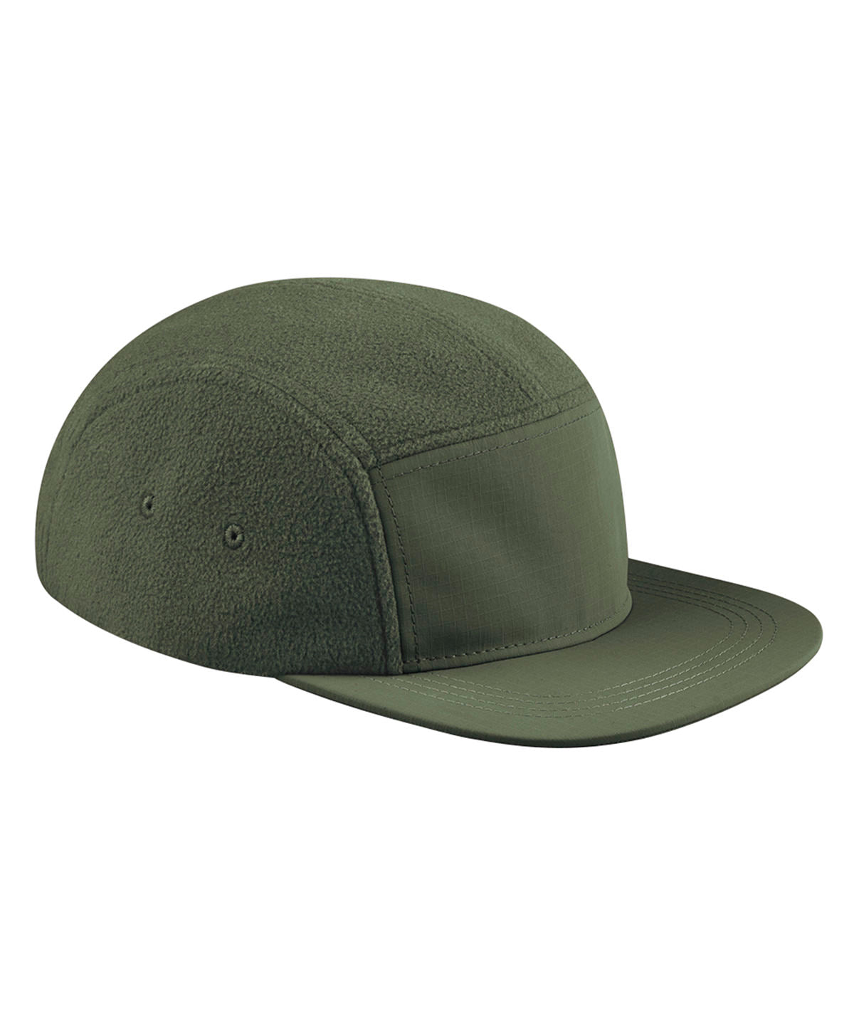 Beechfield Recycled fleece outdoor camper cap Olive Green