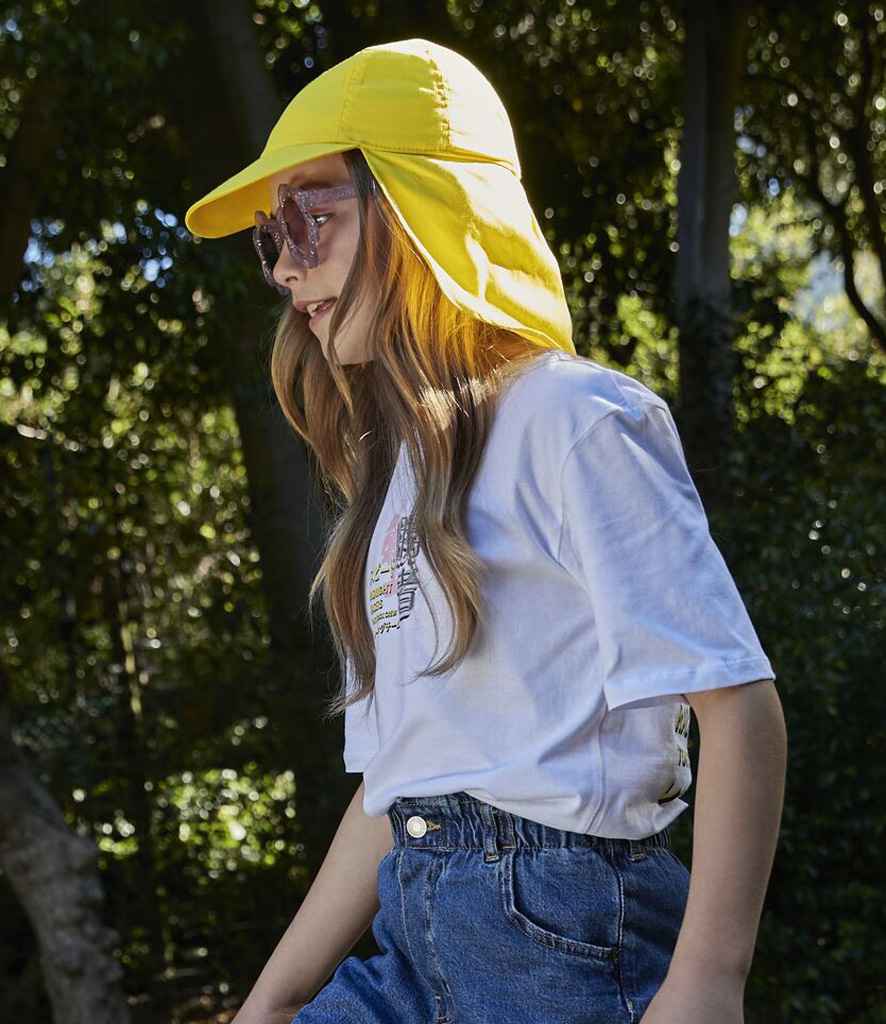 Beechfield Beechfield Kids Legionnaire Style Cap Yellow