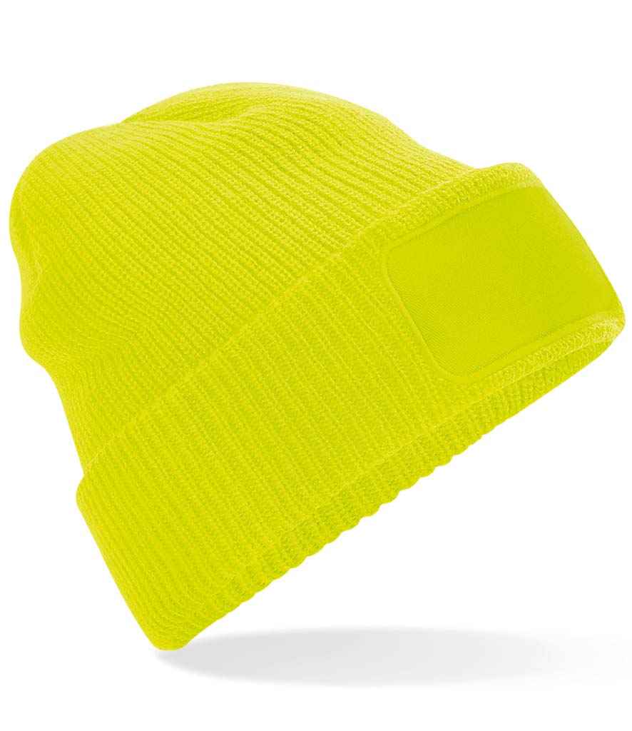 Beechfield Beechfield Thinsulate™ Patch Beanie Fluorescent Yellow