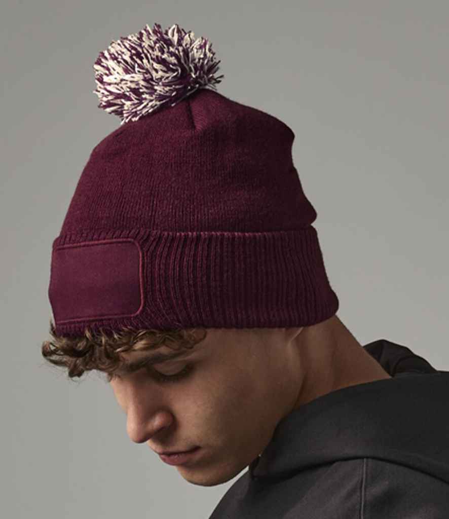 Beechfield Beechfield Snowstar® Printers Beanie Burgundy/Off White