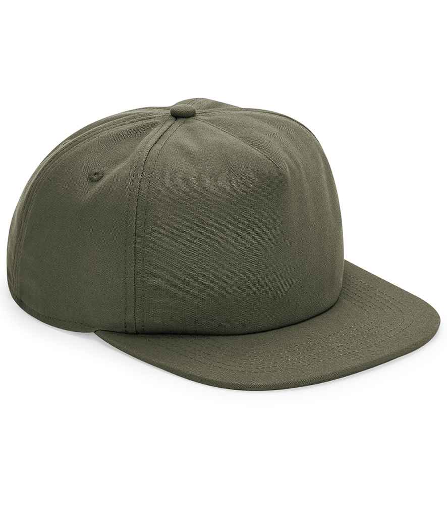 Beechfield Beechfield Organic Cotton Unstructured 5 Panel Cap Olive Green