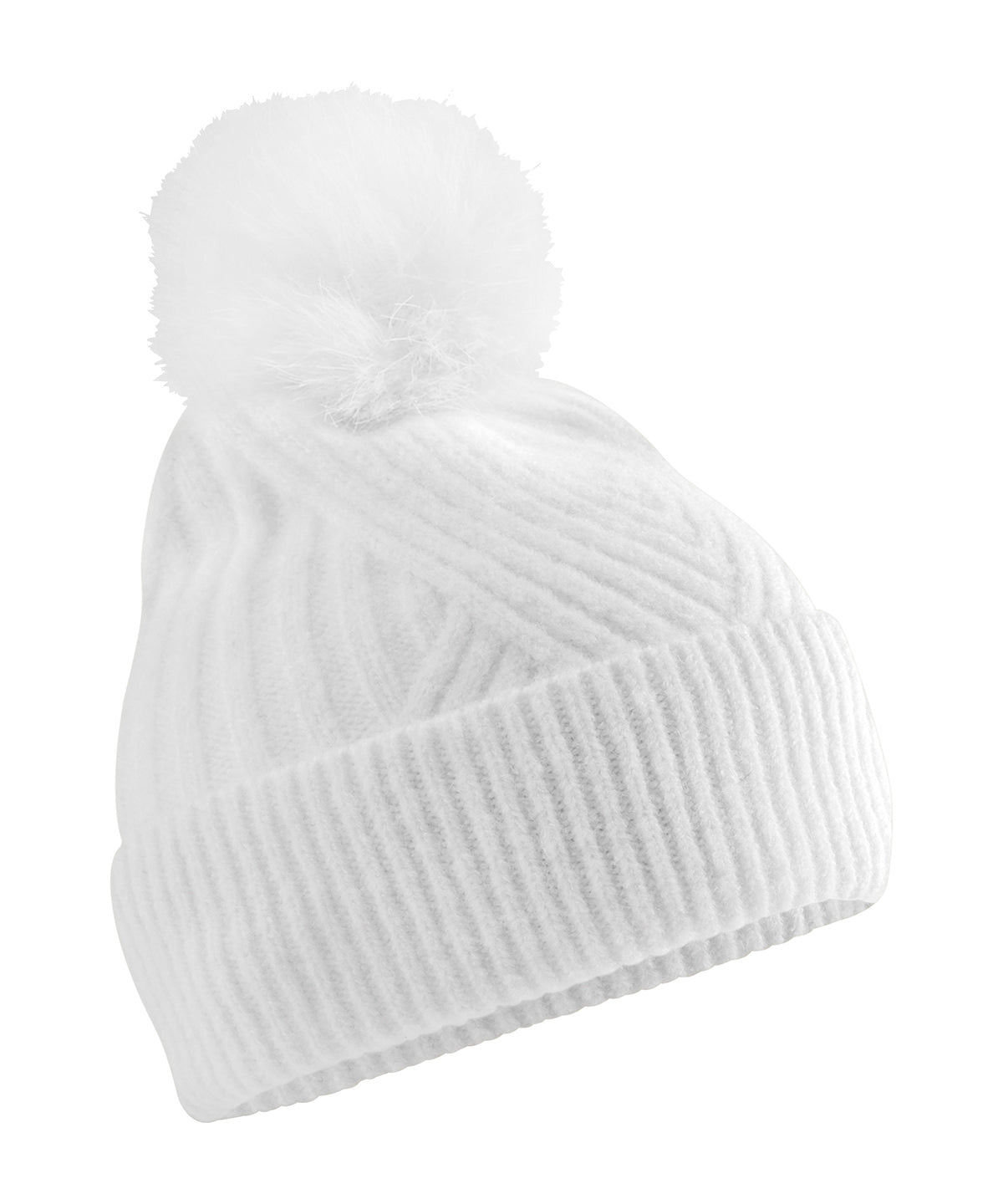 Beechfield Snow luxe beanie White