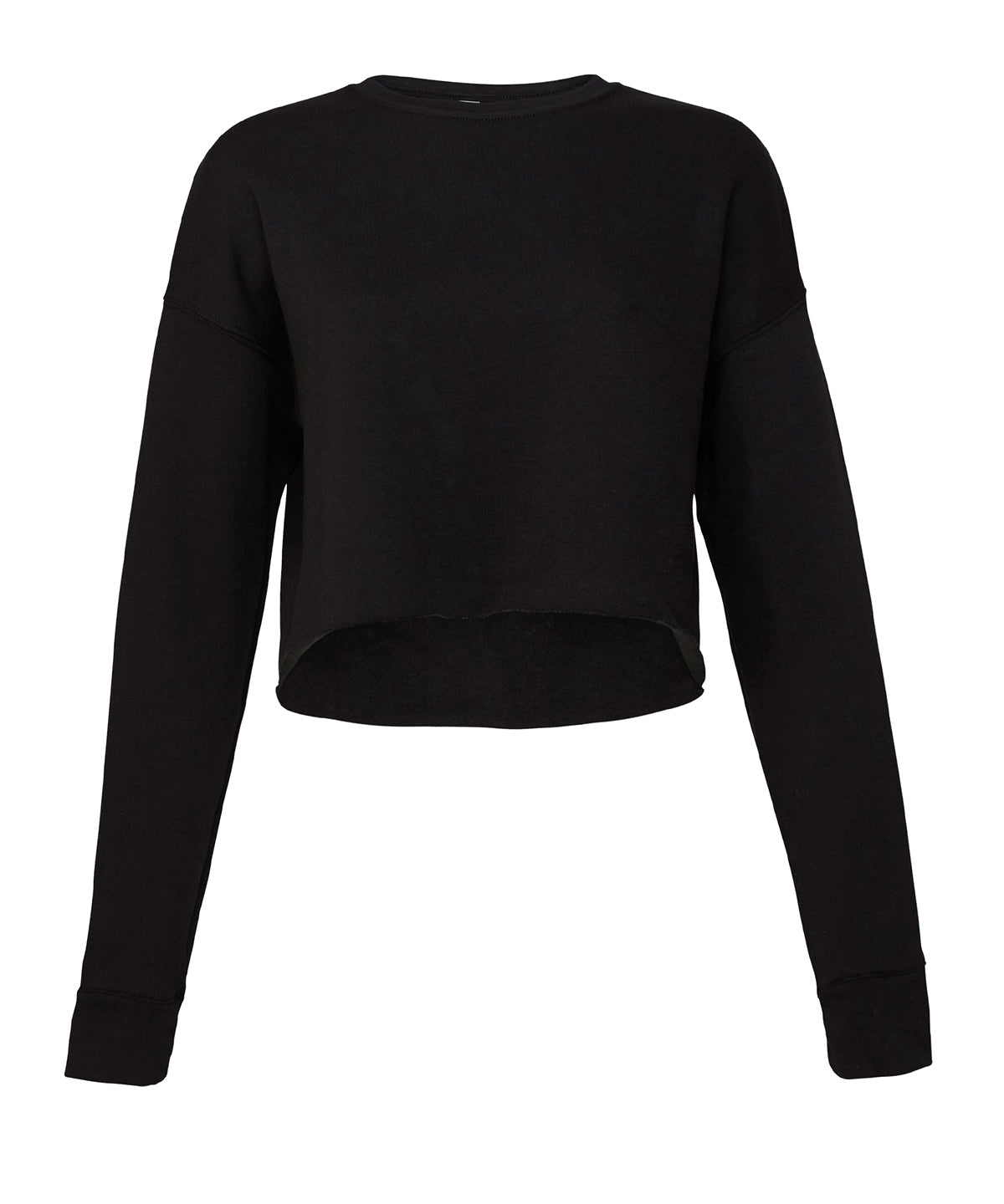 Bella+Canvas Women's cropped crew fleece Black