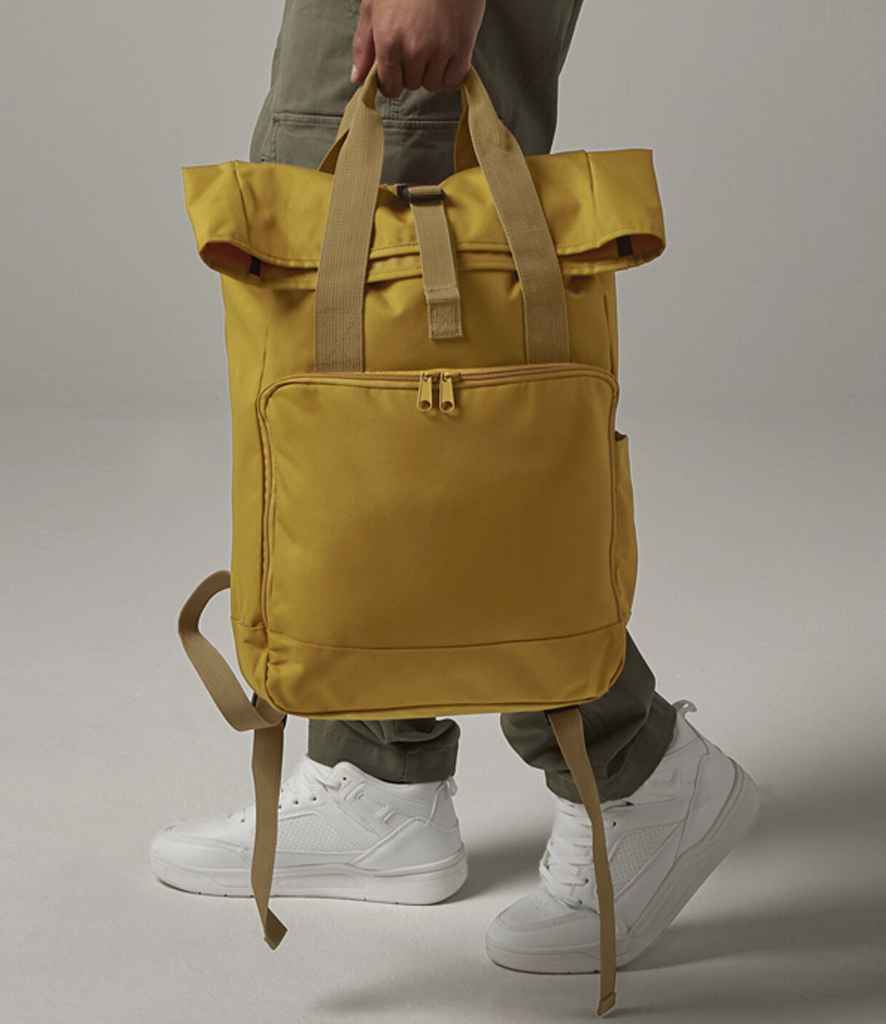 BagBase Recycled Twin Handle Roll-Top Backpack