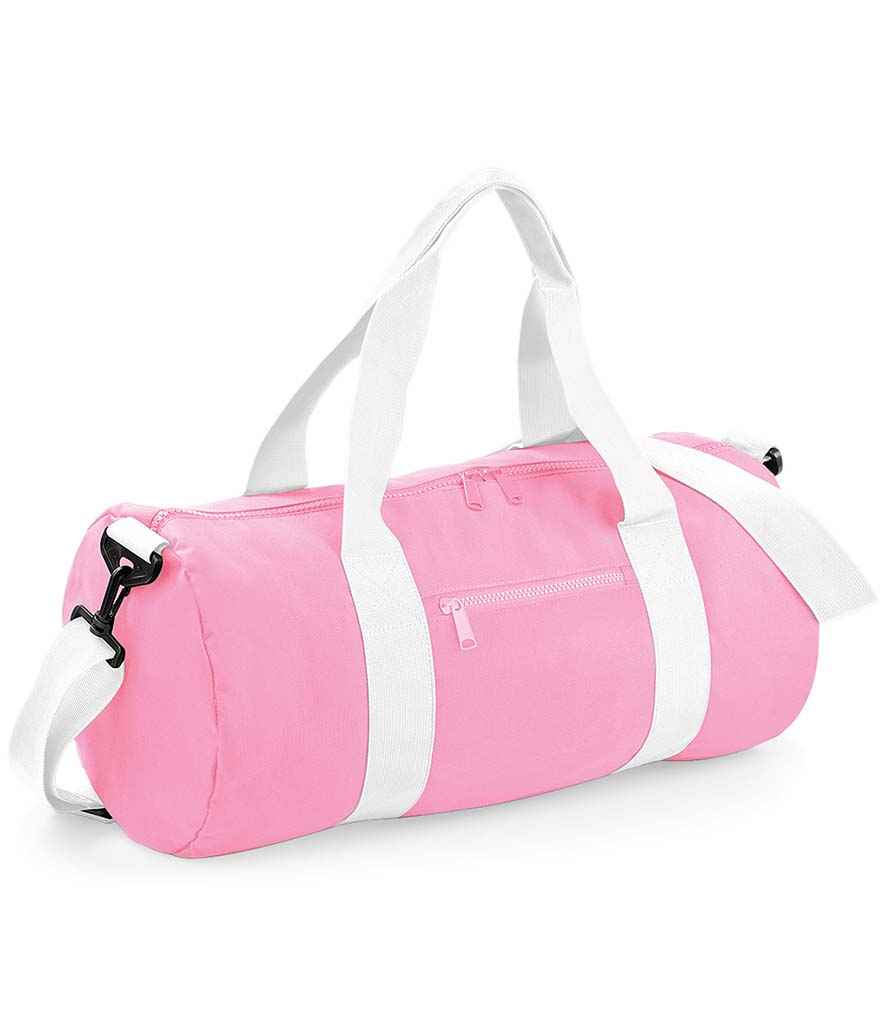 BagBase BagBase Original Barrel Bag Classic Pink/White