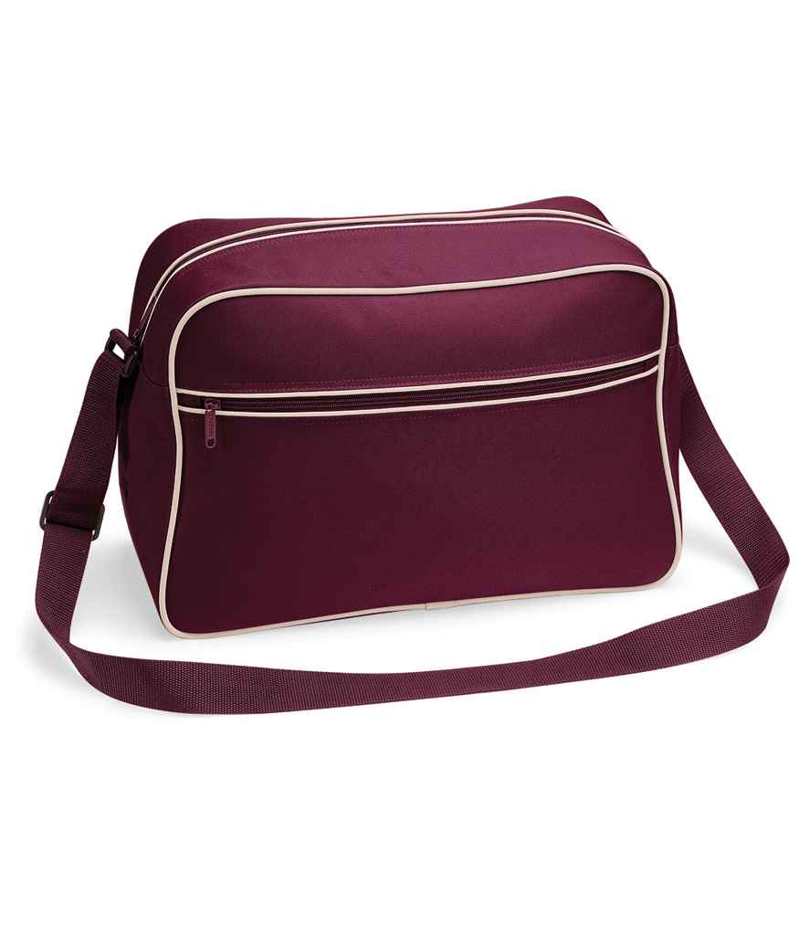BagBase BagBase Retro Shoulder Bag Burgundy/Sand
