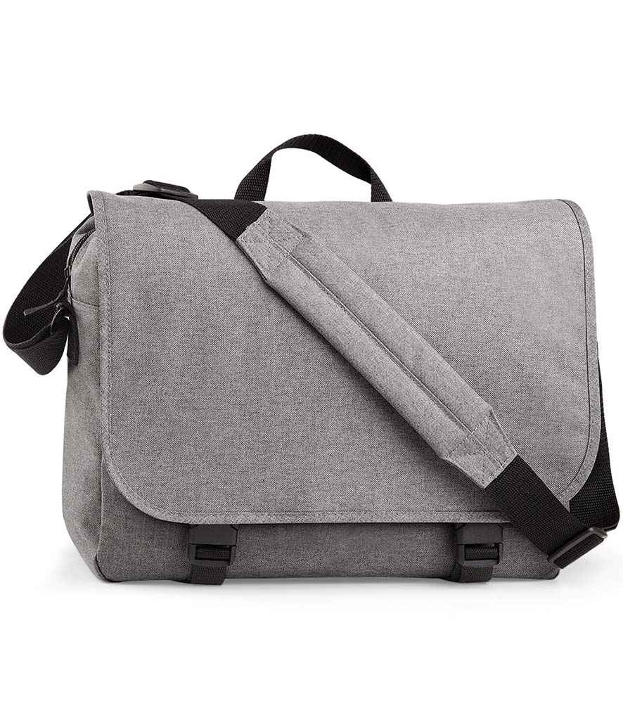 BagBase BagBase Two Tone Digital Messenger Bag Grey Marl
