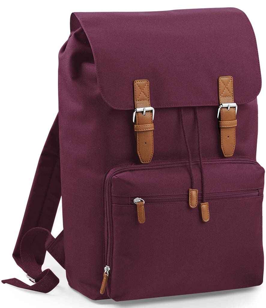 BagBase BagBase Vintage Laptop Backpack Burgundy