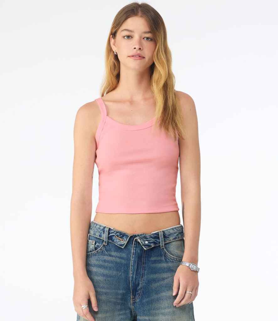 Bella Ladies Micro Rib Spaghetti Strap Tank Top