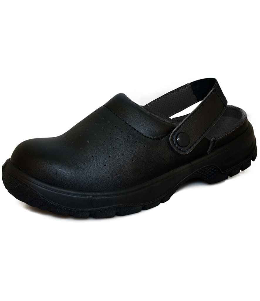 Comfort Grip Sandal with Heel Strap - Black