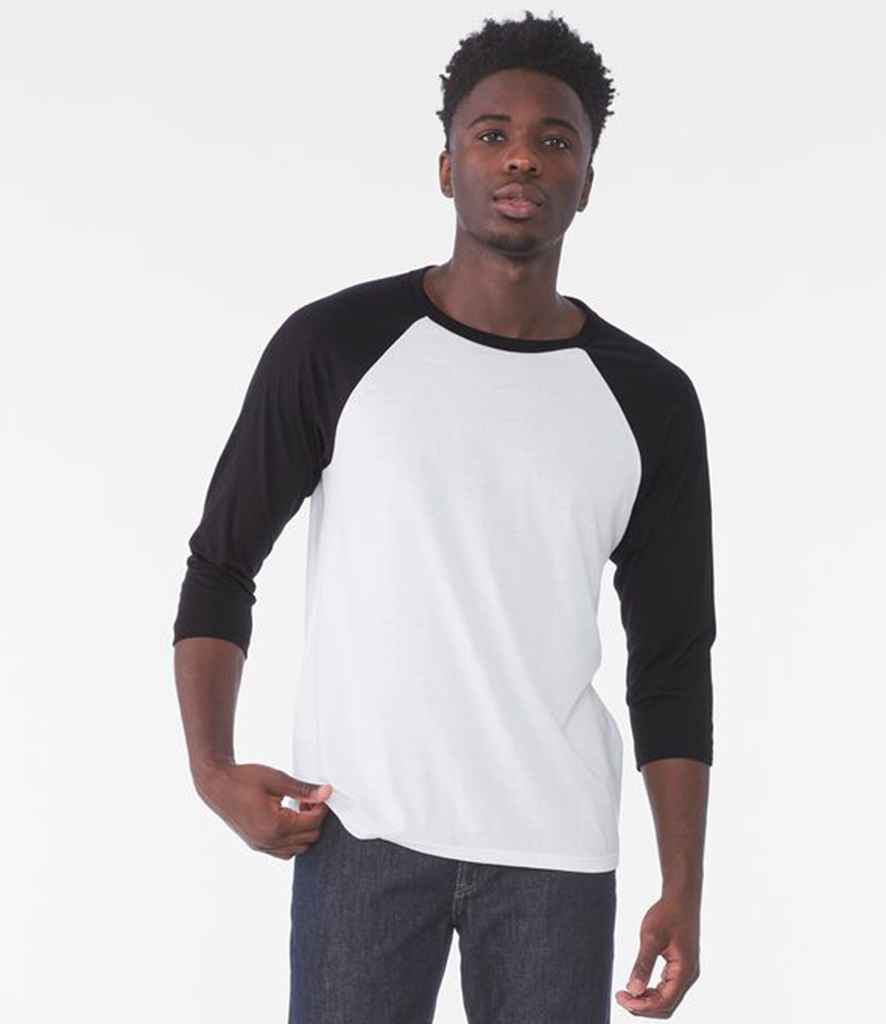 Canvas Unisex 3/4 Sleeve Baseball T-Shirt