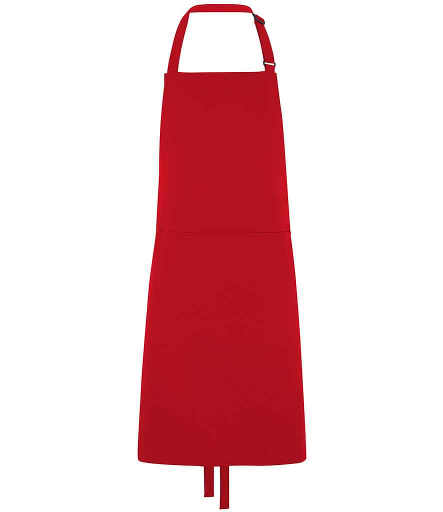 Dennys London Dennys Polyester Bib Apron with Pocket Red