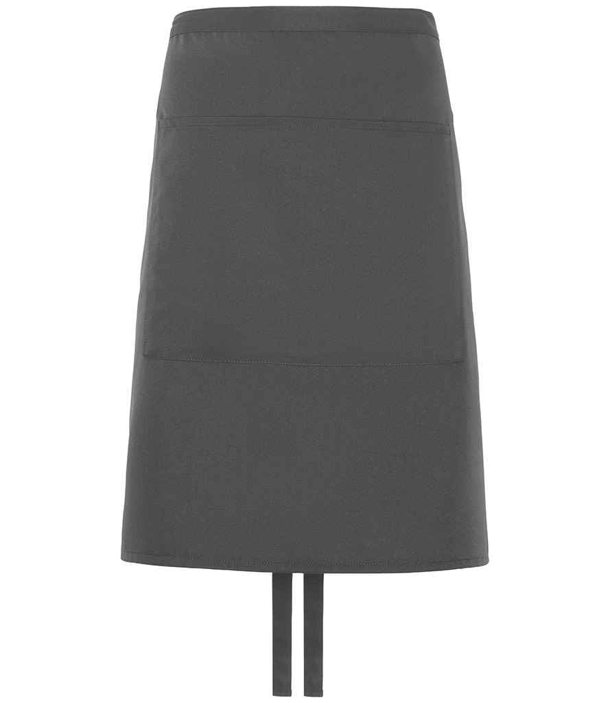Dennys London Dennys Polyester Waist Apron with Pocket Storm Grey