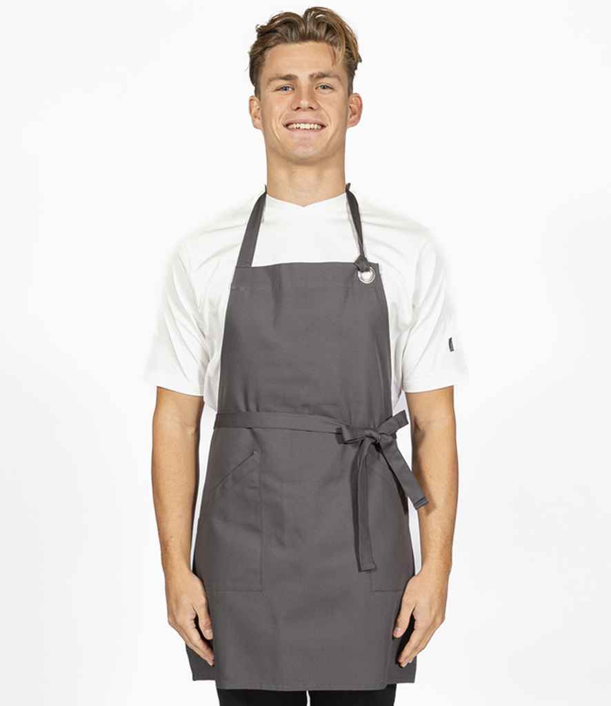 Dennys London Dennys Canvas Apron with Metal Eyelets Storm Grey