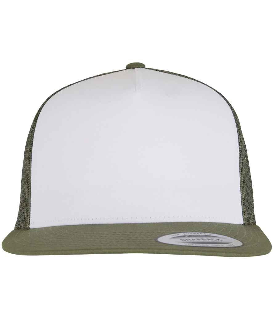 Flexfit / Yupoong Flexfit Contrast Trucker Cap Olive Green/White/Loden