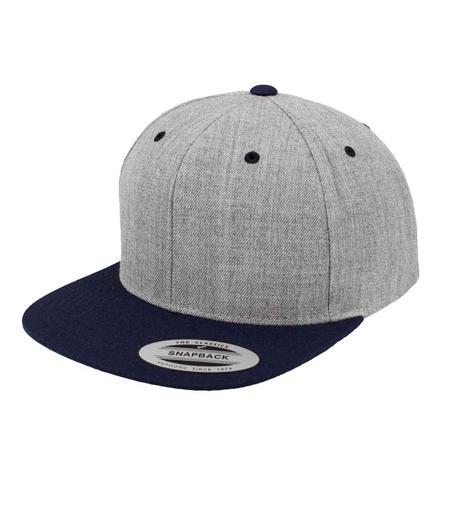 Flexfit / Yupoong Flexfit Two Tone Classic Snapback Cap Heather Grey/Navy