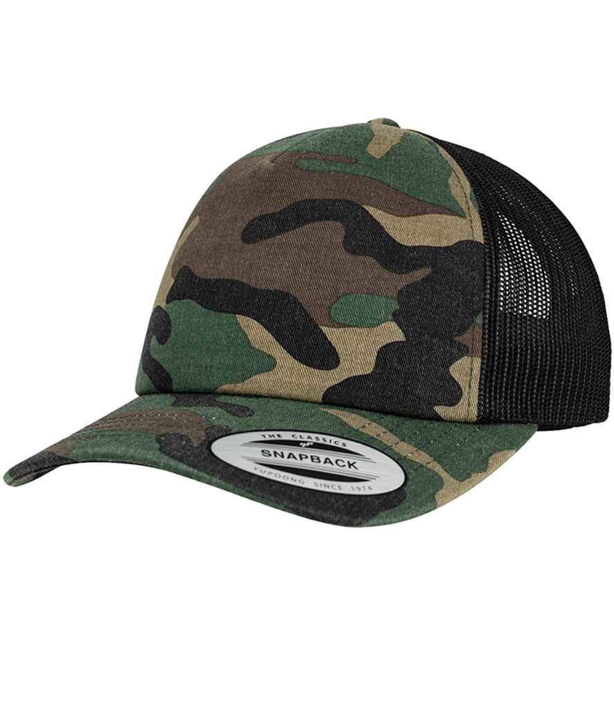 Flexfit / Yupoong Flexfit Classic Camo Trucker Cap Wood Camo/Black