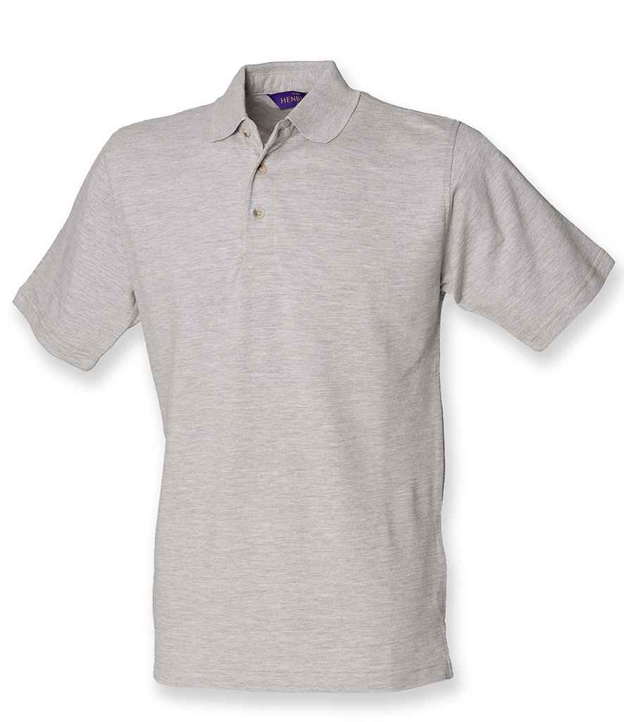 Henbury Henbury Classic Heavy Cotton Piqué Polo Shirt Heather Grey
