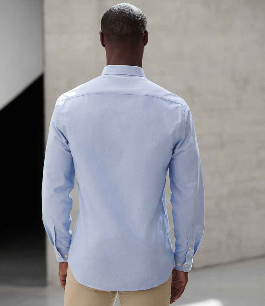 Henbury Modern Long Sleeve Regular Fit Oxford Shirt - model image