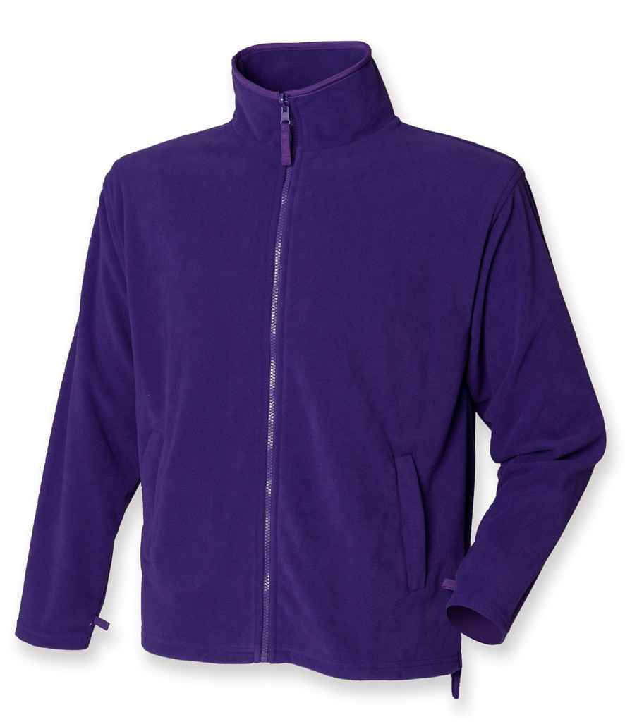 Henbury Henbury Micro Fleece Jacket Purple
