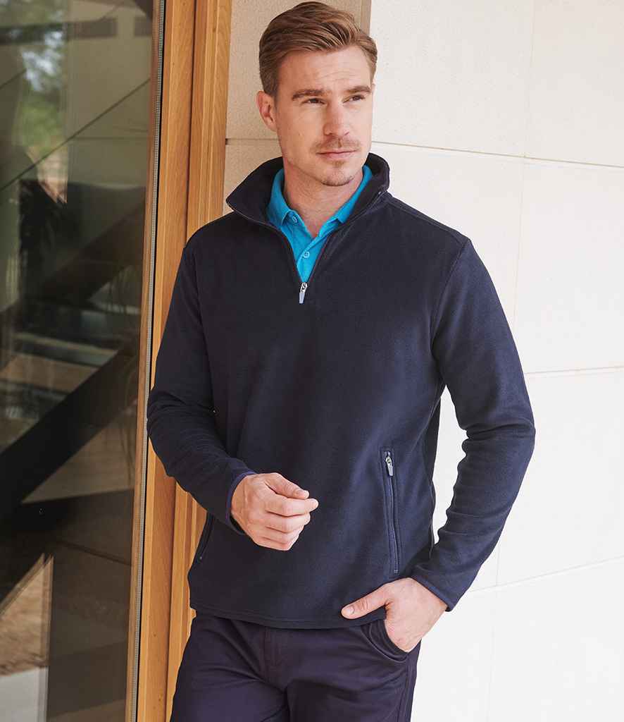 Henbury Henbury Zip Neck Micro Fleece Navy